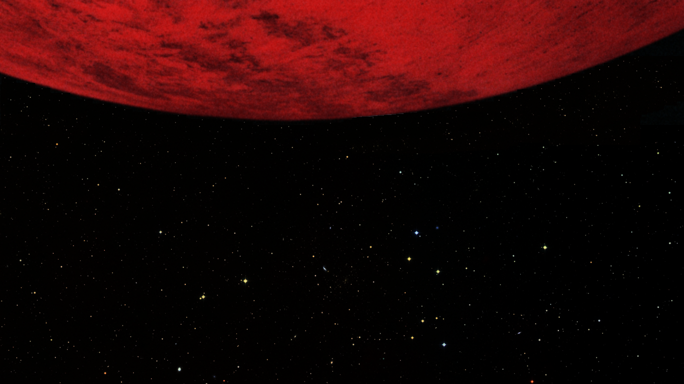 Planeta vermelho cenário do jogo Space Wars